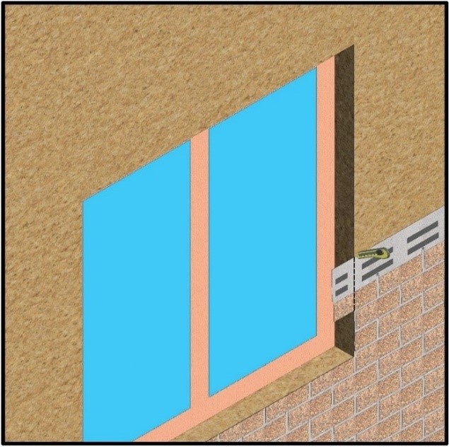 Подрезка фасадной плитки при подходе
                    к углам оконных проёмов.